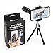 Carson HookUpz Universal Digiscoping Smartphone Adapter with 6x18mm Telephoto Lens Monocular and Mini Adjustable Tripod (IC-918)