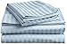 Queen Sheet Set - 4-Piece Striped Queen Size Bed Sheets - Soft & Cooling Deep Pocket Queen Bed Sheet Set - Wrinkle-Free Microfiber Bedding with 1 Fitted Sheet, 1 Flat Sheet, 2 Pillowcases