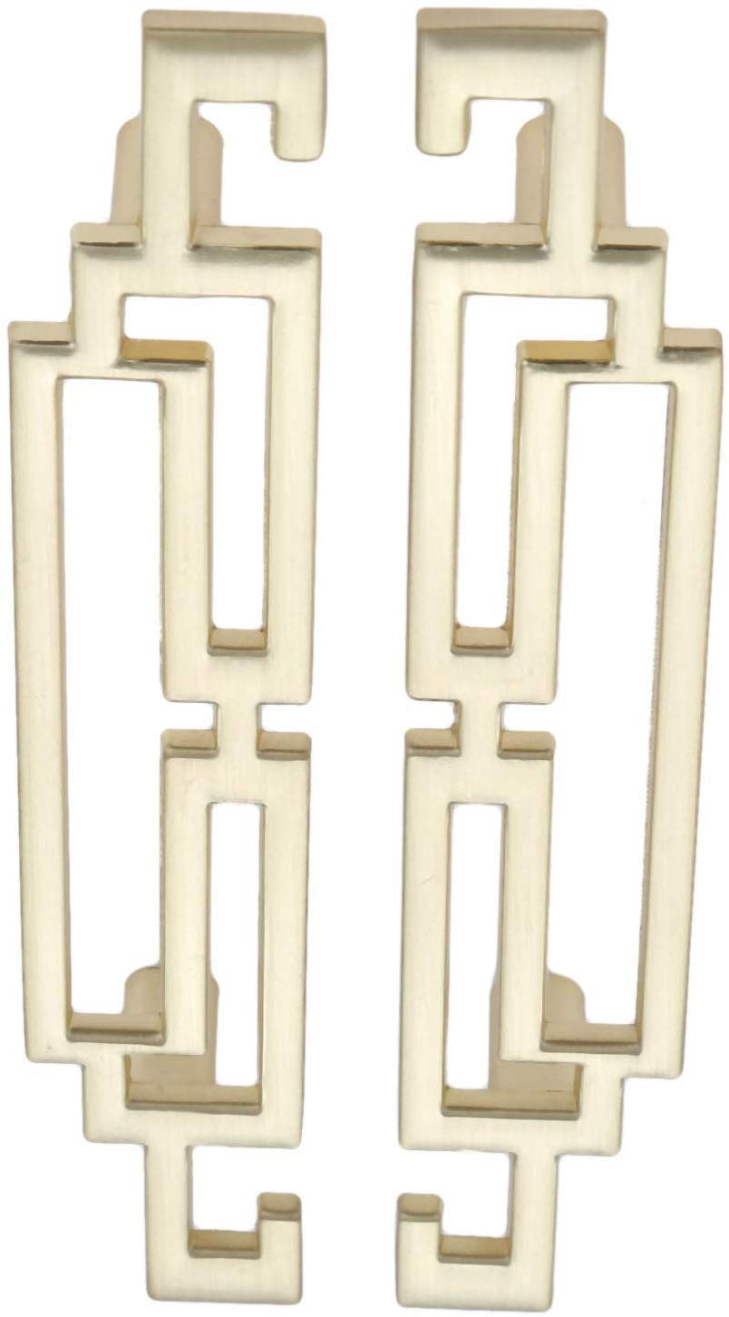 Mgoodoo Pull Handle for Kitchen Cabinet Door Drawer Handles and Knobs Furniture Hardware Retro European Style (5pcs, 96mm Gold)