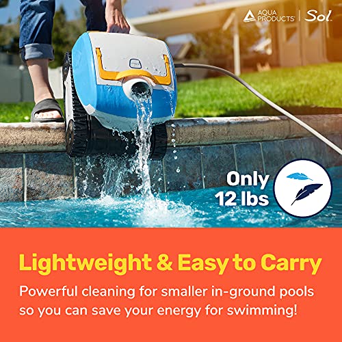 Aqua Products Sol Robotic Pool Cleaner, Automatic Vacuum for Inground