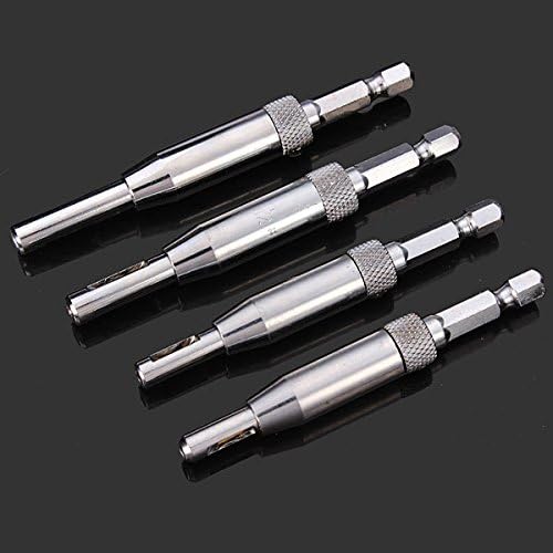 Doradus 4pcs Professional Doors Self Centering Hinge Hardware Drill Bit Set