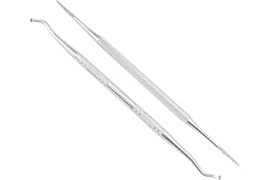 Haosie Ingrown Toenail Kit, 2PCS Ingrown Toenail Treatment Corrector, Manicure Pedicure Tools, Stainless Steel Cuticle Remove