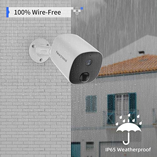 [10400mAh]Battery Operated Outdoor Wireless Security Camera,NexTrend 1080p Indoor WiFi IP Camera,6 Months Usage Survelliance Cameras w/Night Vision 2-Way Audio PIR Alert TF Card Slot for Home/Baby/Pet