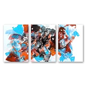 Canvas Wall Art Abstract Oil Painting Features Painting Artwork for Home Prints Framed - 16"x24" x 3 Panels