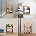 Bookcase for Decoration, Home Shelving, and Organization by Lavish Home- 2 Shelf, Folding Wood Display Rack for Home and Office (Light Brown)
