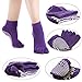 laviesimple Yoga Socks Full Toe Non Slip Skid Pilates Barre Cotton Grips Sock with for Women 5 Pairs
