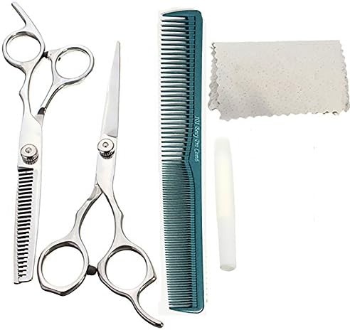 HDYD 6.5" Professional Razor Edge Series Hair Scissors Teeth Thinning Scissors Sets Barber Hair Cutting Scissors Shears With Adjustment Tension Screw