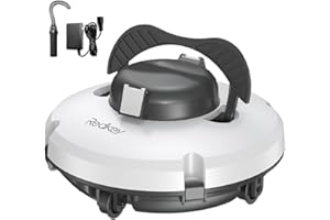 Redkey S100 Cordless Robot Pools Vacuum, Last 130Min,18° Slope Angle, Automatic Pool Vacuum for Above Ground Pool, Self-Parking Robotic Pool Cleaner with Filter Basket, Pool Robot Up to 1100 sq.ft