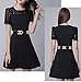 Stretch Belts for Women Luxury with Rhinestone Corlink Black Waist Belts