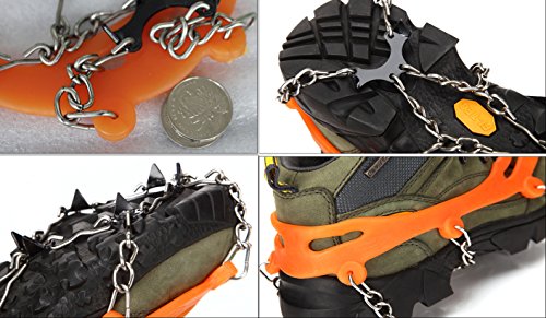 image for KUYOU Ice Cleats,8 Teeth Anti-Slip Traction Cleats Grips Crampon for S