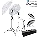 LimoStudio 800W Photography Photo Portrait Studio Umbrella Triple Continuous Lighting Kit - 2 x White Umbrella Lighitng, 1 x Table Top Mini Lighting Kit, AGG1210