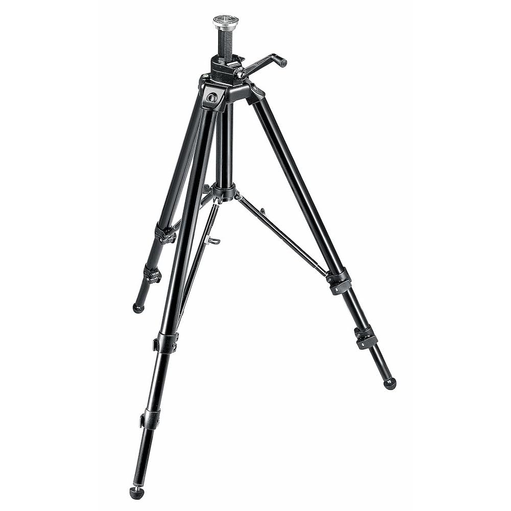 Manfrotto 475B Digital Pro Geared Tripod, Three Faceted Centre Column, for DSLR, Compact System Camera, Mirrorless, Black