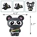 Panda Squishy 3 pack toys (Choice of gray or pink popular ninja panda) slow rising jumbo giant scented cute soft and silly set of squishies stress reliever prime for kids and adults By RyRo Sen (Gray)