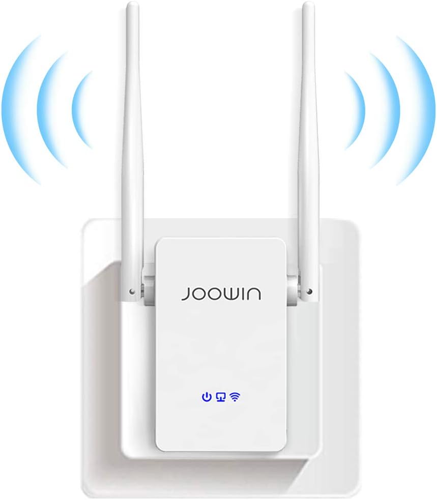 JOOWIN WiFi Extender Signal Range Extender for Home 2.4GHz WiFi Repeater WiFi Range Booster 300Mbps WPS Function with Ethernet Port Support Repeater/Access Point/Router Mode 1000sq.ft Coverage (White)