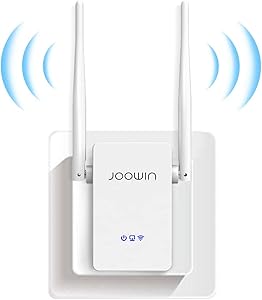 JOOWIN WiFi Extender Signal Range Extender for Home 2.4GHz WiFi Repeater WiFi Range Booster 300Mbps WPS Function with Ethernet Port Support Repeater/Access Point/Router Mode 1000sq.ft Coverage (White)