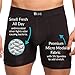 Ejis Sweat Defense Boxer Brief | Comfort Pouch | Sweat Proof Micro Modal (Medium, Black)