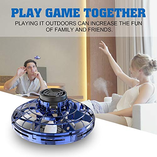 FlyNova Mini Drone UFO Flying Toys, Hand Operated Drones for Kids, Flying Ball as a Best Gift for Boys and Girls (Blue)