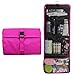 Travel Hanging Toiletry Bag Travel Kit Organizer Cosmetic Makeup Waterproof Wash Bag for Women Girls Travel Case for Bathroom Shower (Hot Pink)