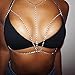 Zealmer Crystal Rhinestone Women Harness Body Chain Bikini Bra Chain Party Jewelry Silver Tone