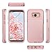 ULAK Galaxy S8 Plus Case, S8 Plus Wallet Case Dual Layer Hidden Credit Card Holder ID Slot Card Protective Hard Case Cover with Kickstand and Mirror-Rose Gold