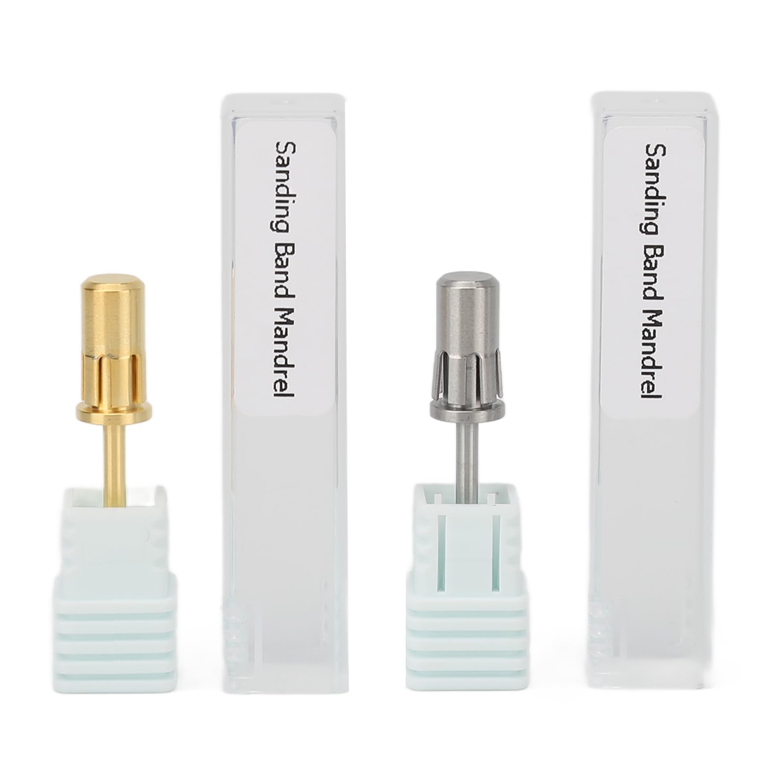 Nail Drill Bits, 2pcs Nail Drill Mandrel Sanding Band and Manicure Acrylics Sanders Manicure, Nails grinder head for Electric File Nail