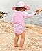 RuffleButts Pink Polka Long Sleeve One Piece Rash Guard - 3-6m
