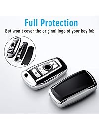 Uxinuo - Funda protectora para llave de BMW, de TPU suave, compatible con BMW Serie 1, 3, 4, 5, 6, 7 y X3, X4, M5, M6, GT3, GT5, mando a distancia sin llave