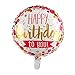 Happy Birthday Foil Balloons Round Mylar Helium Balloon Party Decorations Supplies 18 Inch Pack of 6