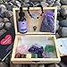 Tesh Care chakra crystals 15 pc abundance set, 3 healing crystals ,7 chakra stones abundance oil chakra essential oil bracelet tiger's eye pendulum selenite plate lavender sachet beautiful wooden box