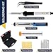 Magento's Superb 12 Pieces Set Adjustable Temperature Soldering Iron Kit 60w - 110v - With 5 Bonus Tips in Various Sizes + Bonus Solder Wire + Tweezer + Stand + Case]