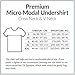 Ejis Men's Undershirts, 3 Pack: Anti Odor V Neck T Shirts, Micro Modal, White