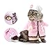 NACOCO Dog Cat Nurse Costume Pet Nurse Clothing Halloween Jeans Outfit Apparel (M)