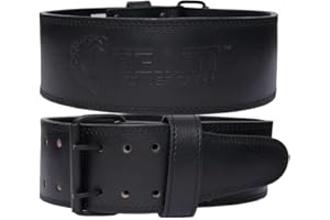 Beast Power Gear Weight Lifting Belts - Free Strap 4” Wide 10mm Thick for Weightlifting Bodybuilding Powerlifting Belt Superior Back Support Gym Belts for Men Women