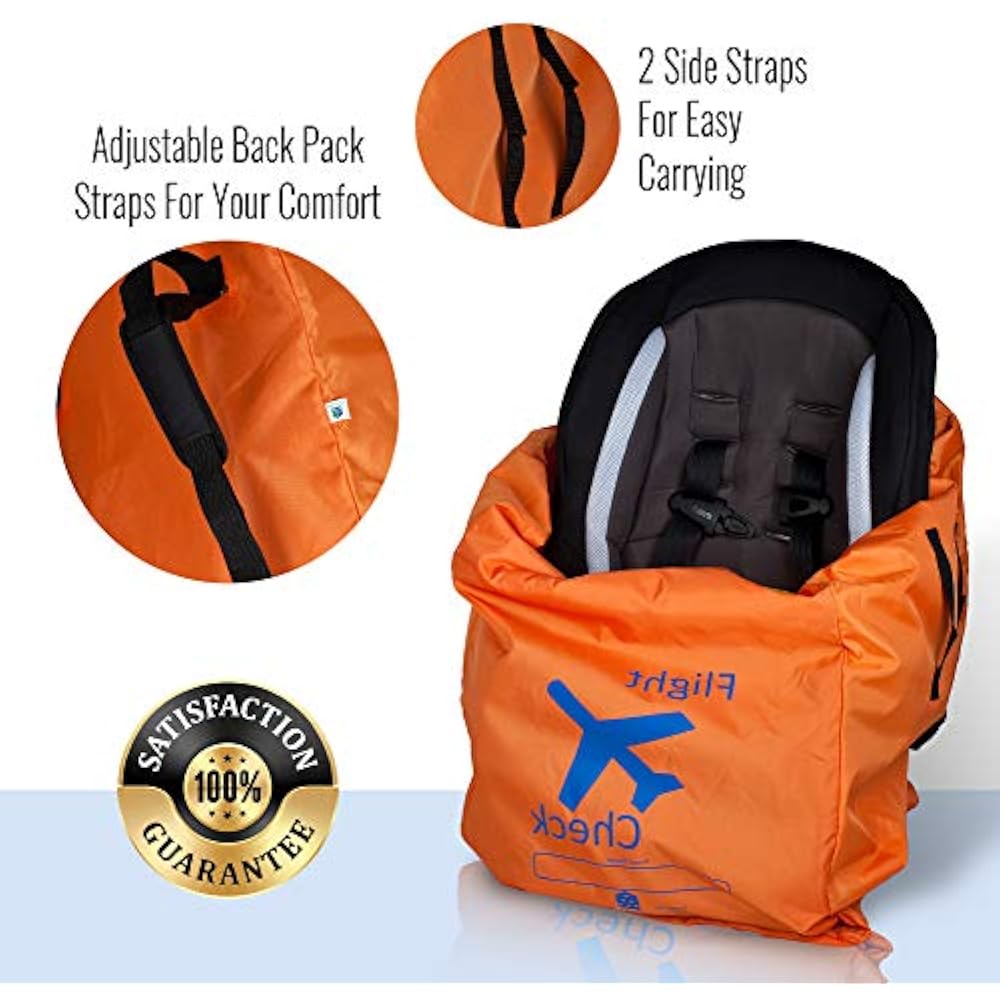 Car Seat Travel Bag Carrier Gate Check Pouch Bright