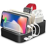 Kisreal Smart 6-Port USB Charging Station Organizer Compatible with iPhone, iPad, Apple Watch, Airpods, Xbox, Playstation and Other Android Phones and Tablets (6)