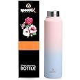 Speedex Stainless Steel Water Bottle 1 Litre, Leakproof Screw Cap 1 Ltr, Dual Pink Blue, Bottles 1+ Litre for School, Gym, Office, Boys, Girls, Men, Women, Kids 1Ltr - 1000 ml - Set of 1