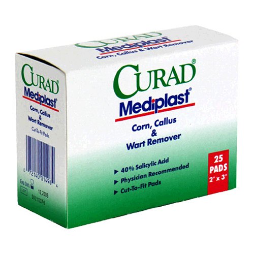 Curad Mediplast Corn, Callus & Wart Remover Pads, 25 Pads image