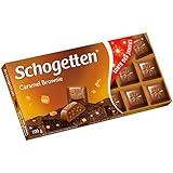 Schogetten Caramel Brownie Chocolate 100 g / 3.5 Oz Bar (Pack of 3)