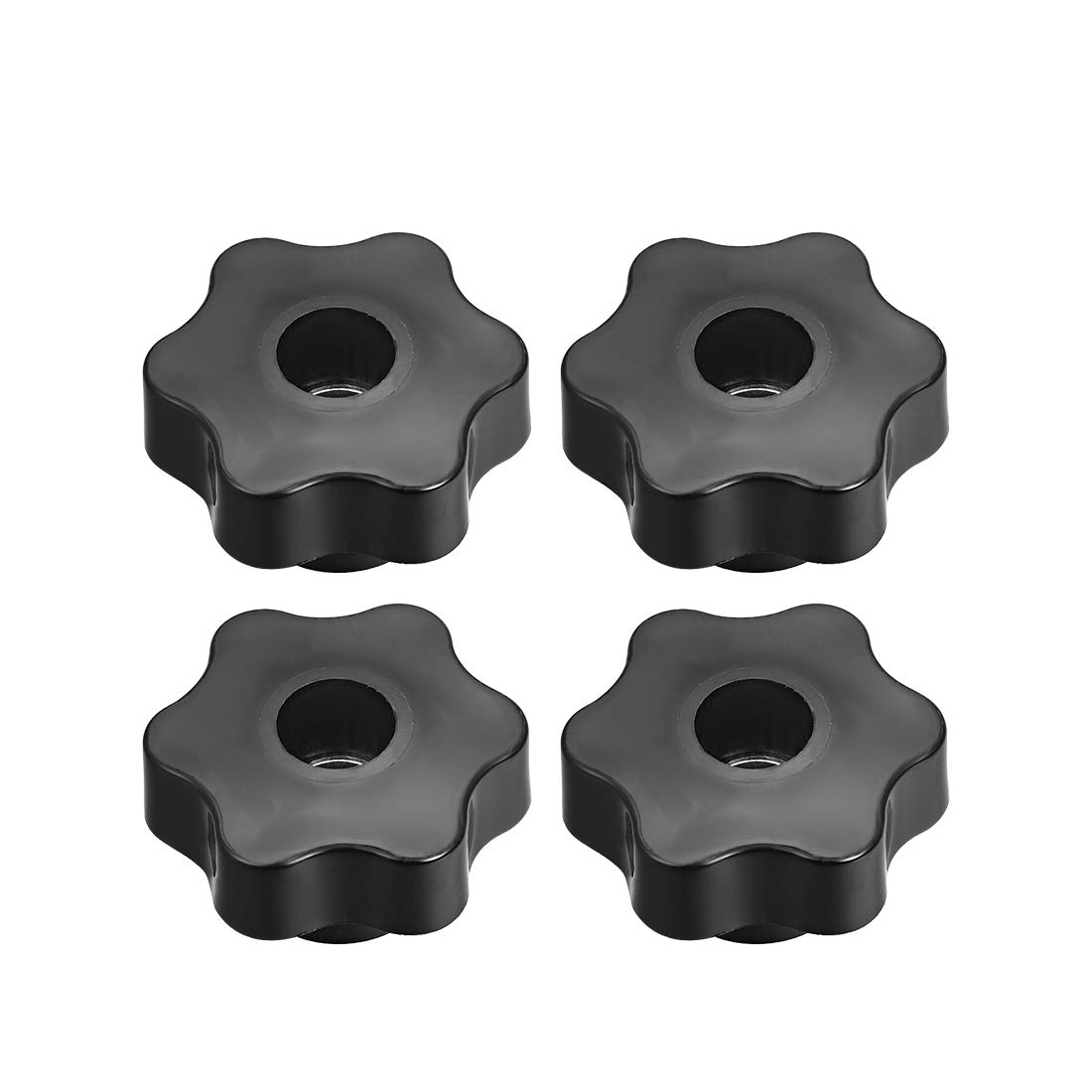 uxcell Clamping Handle Screw Knobs Handle M12 Threaded Through Hole Star-Shape 4pcs