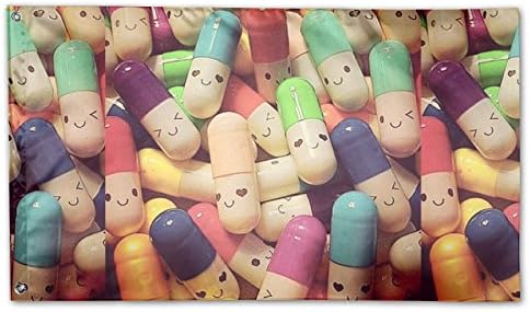 CoolCondi Decor Pill Tablet Capsule Winter Home Yard House Garden Flags All-Weather Polyester 3x5 Banners