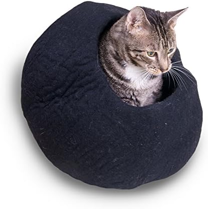 Pet Infinity Cat Cave Cozy Bed, Exclusive Felted Wool