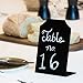 MyGift 6 Inch Small Black Erasable Chalkboard Memo Message Signs, Wedding & Event Place Cards, Set of 6