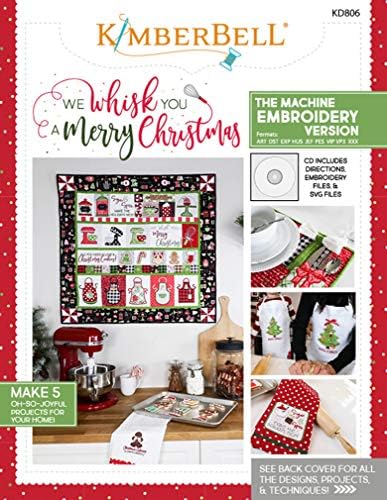 Amazon Com Kimberbell Machine Embroidery Book W Cd We Whisk You A Merry Christmas Kd806 Office Products