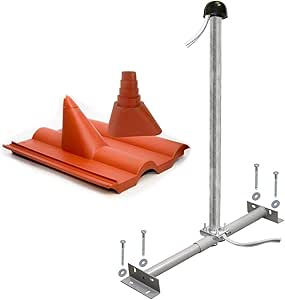 SMK mástil soporte pxs48 PremiumX 1 m Sat Mástil, teja Frankfurter