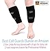 Calf Brace, 4 protectors in 1 bundle, Neoprene Support, Soft Wrap Sleeve with Straps, Recovery from Shin Splints, Leg Fracture, Muscle Cramp, Edema, Varicose Veins, for Running and Sports (black)