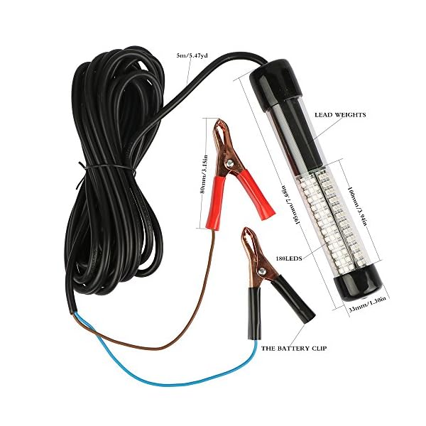 Goture-12V-108w-180-LEDs-Submersible-Fishing-Light-With-5m-547yd-Cord-White-Blue-Green