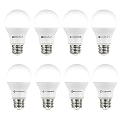 Ecosmart 8 Pack LED A19 Light bulb, Soft White