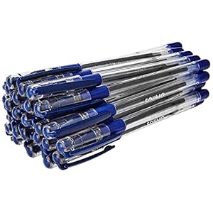 Amazon Brand – Solimo Ball Pens, 0.7mm, Blue, Set of 30