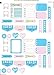 Monthly planning stickers "pastel", sized to fit most planners, Happy Planner, Erin Condren, box sizes 1.5" x 2.0". Kiss cut, just peel and stick.