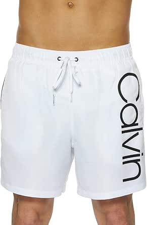 Calvin Klein Men's Elastic Waist Quick Dry Swim Trunk
